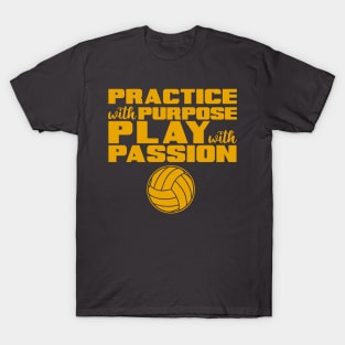 Practice With Purpose Play With Passion T-Shirt